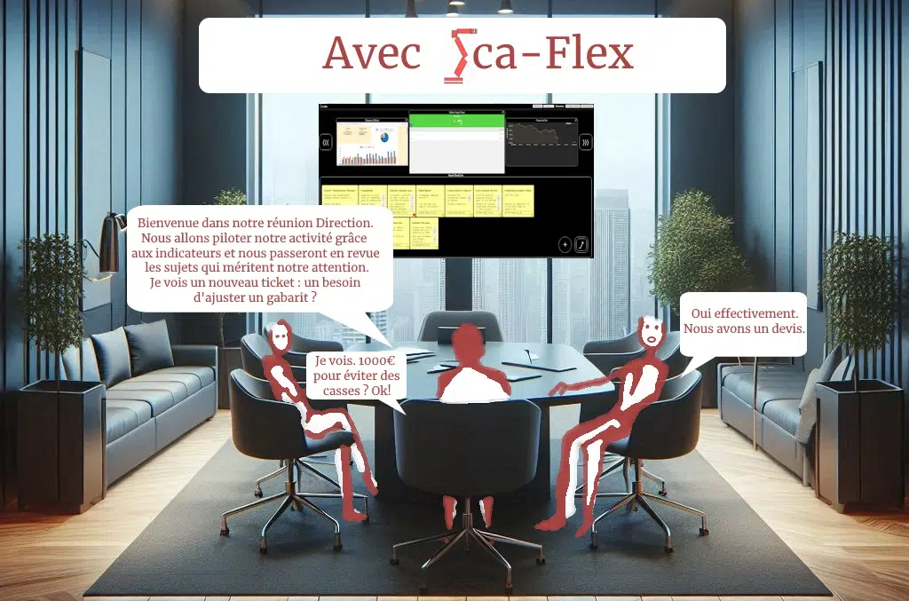 Avec Sca-Flex, les actions issues de la réunion R1 escaladées en réunion R2 peuvent être validées en réunion R3